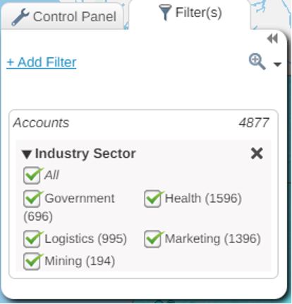 Filter sales data in territory alignments