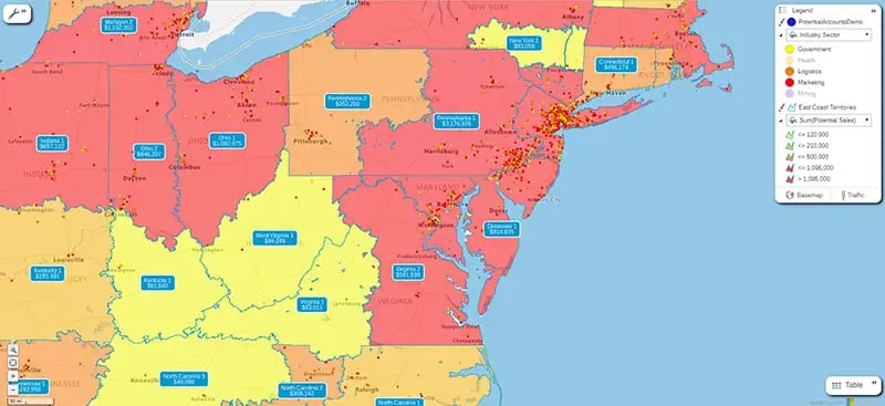 Territories by value