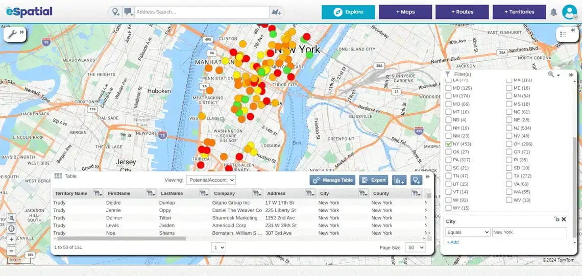 Focus on data within New York city