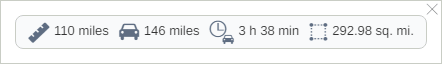 Distance measurement panel