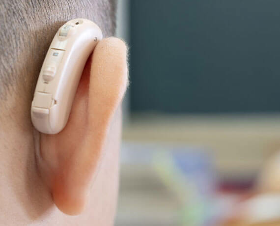 Person with hearing aid