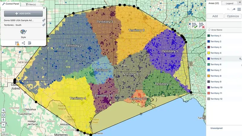 Territory fill gaps tool