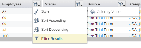 Filter data based on column values