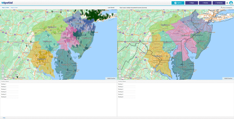 Territory comparison map