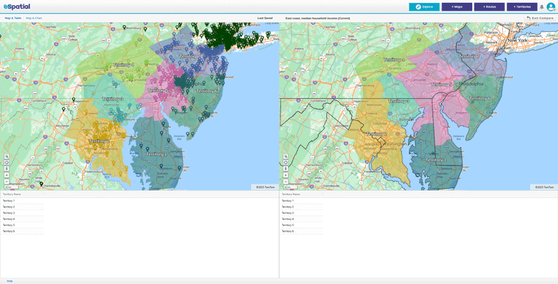 Territory comparison map