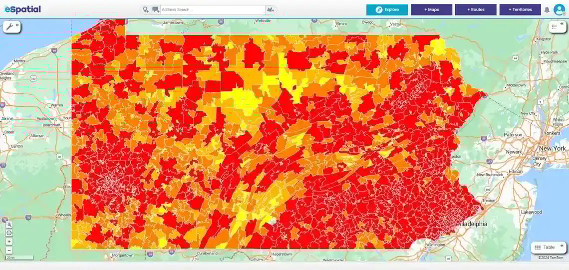 Color coded data representation