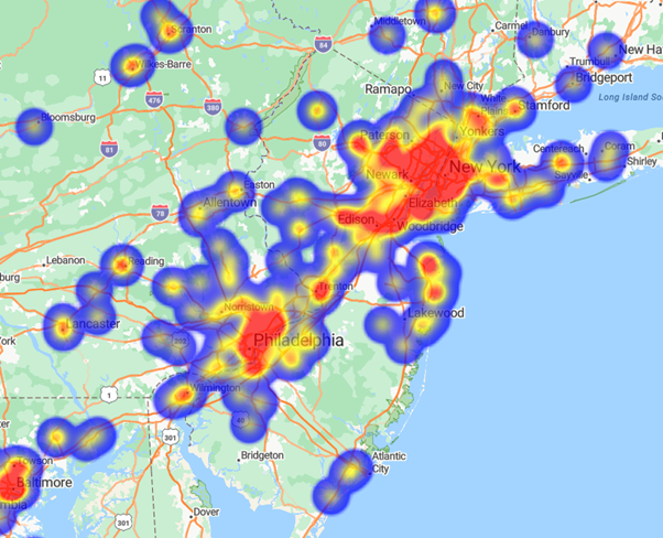 Hotspot heat map