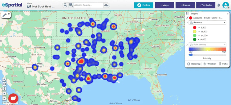 Hotspot heat map – Focusing on high-value sales opportunities