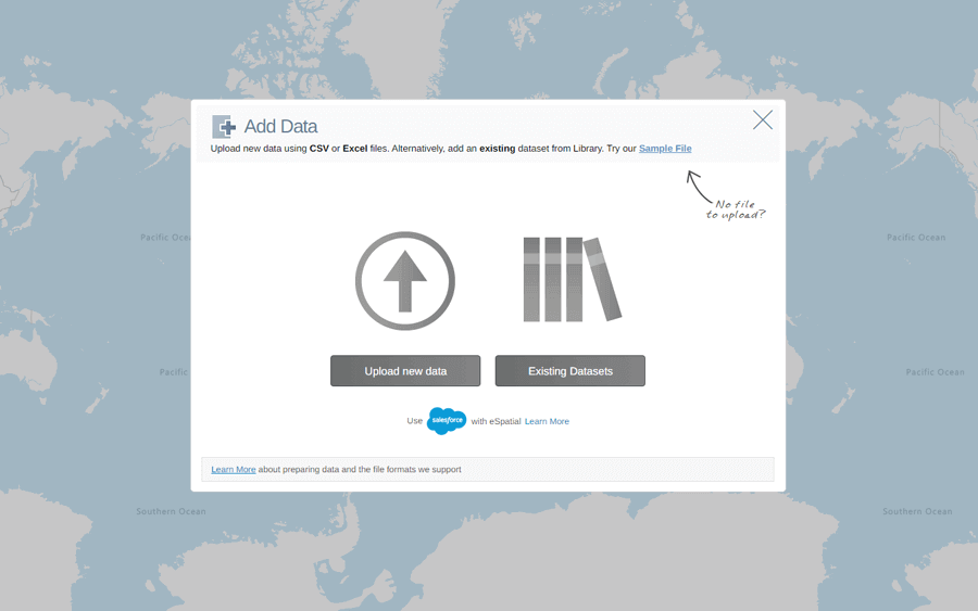 Add data to eSpatial