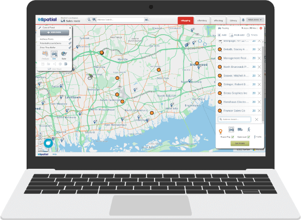 Bulk add route stops and let the route optimization software put them in order