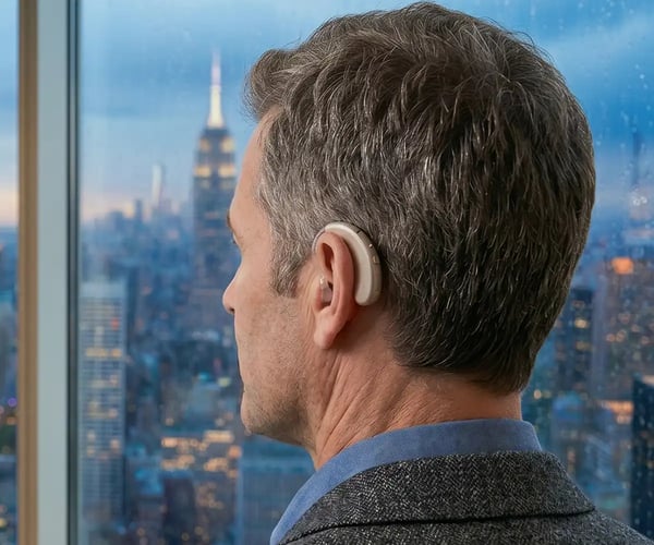 Person with hearing aid