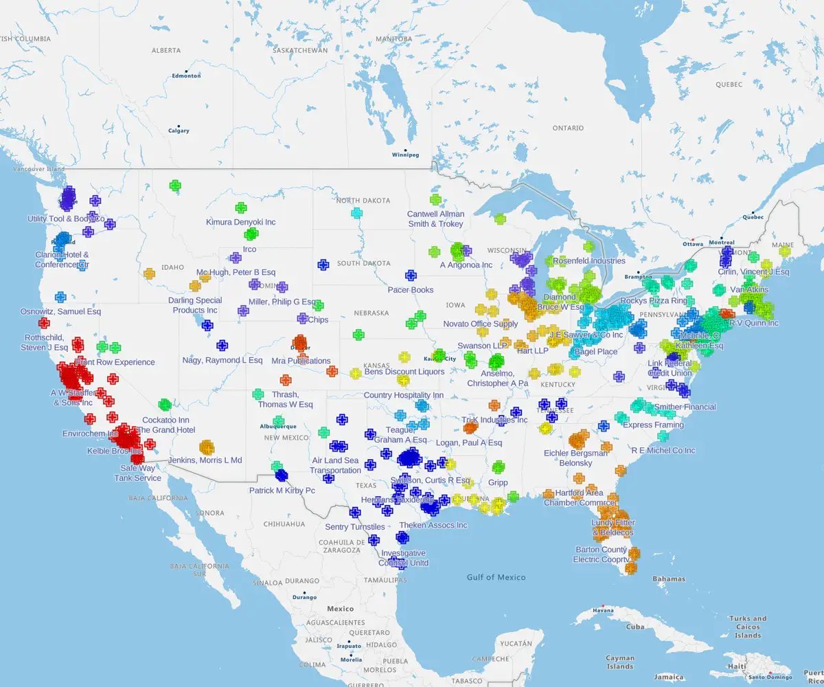 Pin map USA