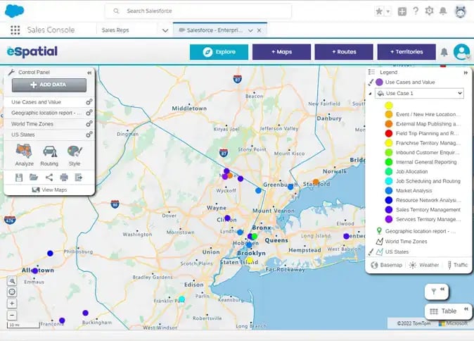 Points of interest map in Salesforce
