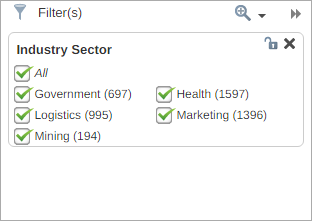 Filtering based on pre-defined text values