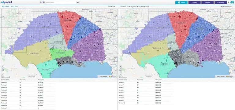 Territories before and after