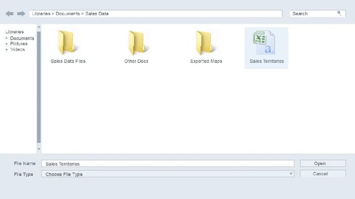 Select data on your computer