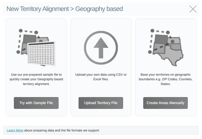 Territory alignment options