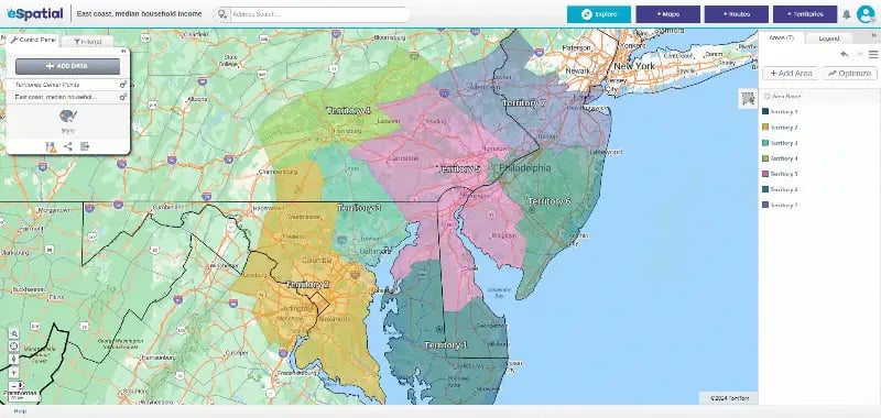Territory map comparison