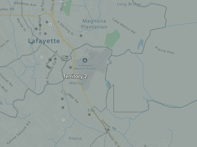 Territory locations in Lafayette