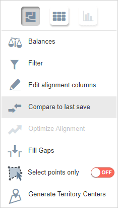 Compare to last save menu link