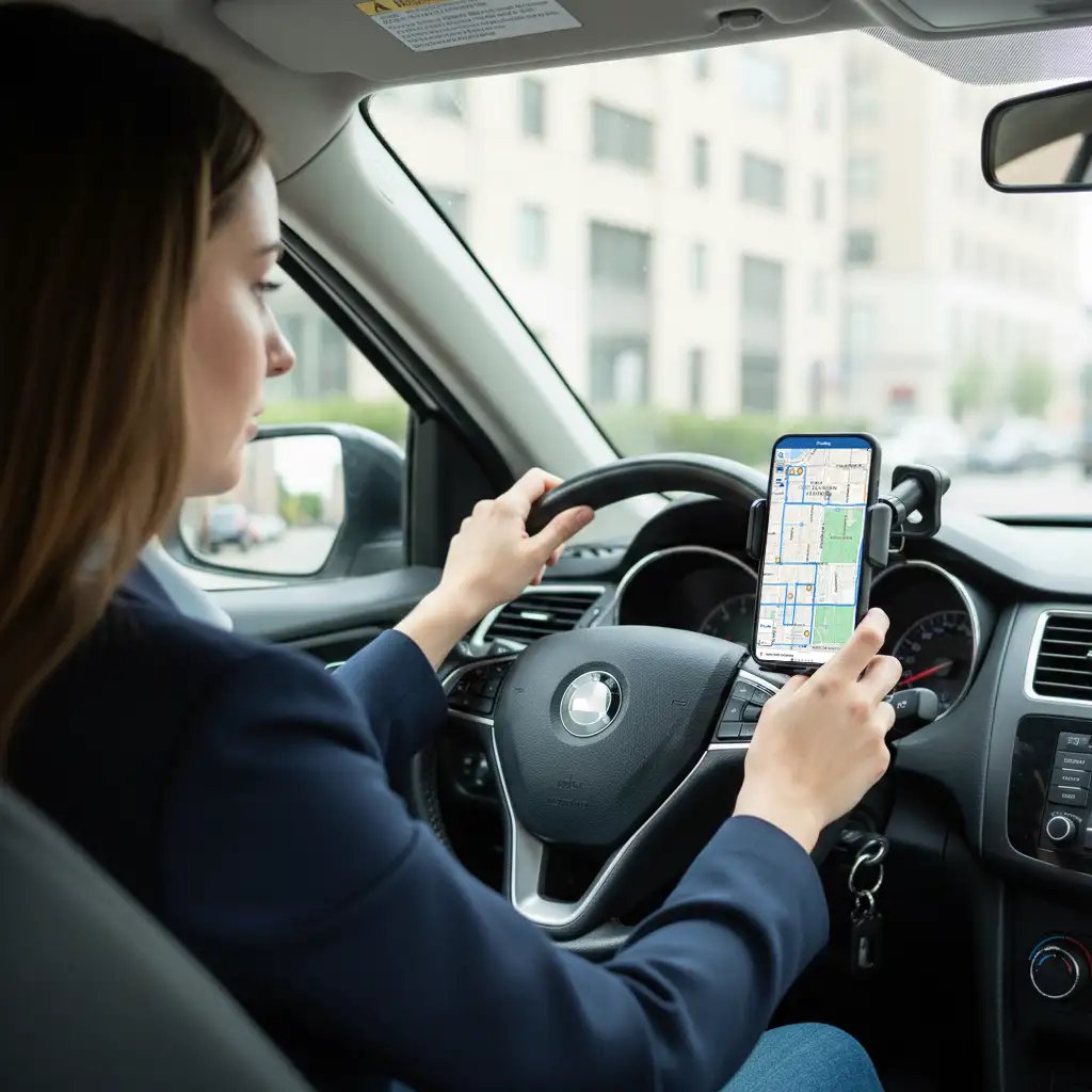 woman-in-car-reviewing-route-map-on-mobile-device
