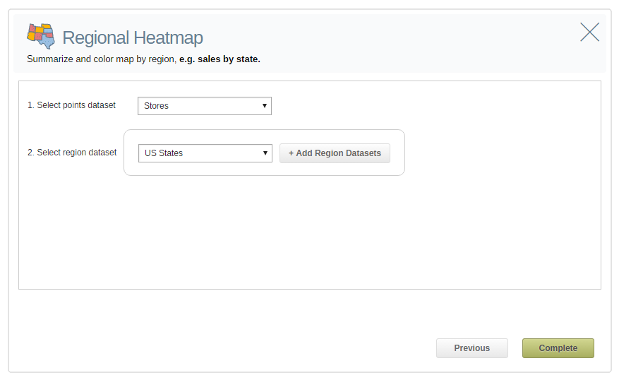 Complete your regional heat map analysis