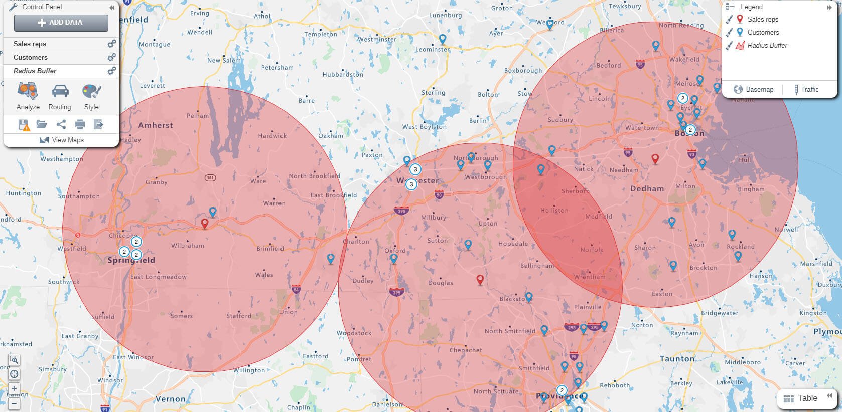 Additional sales rep added to radius map