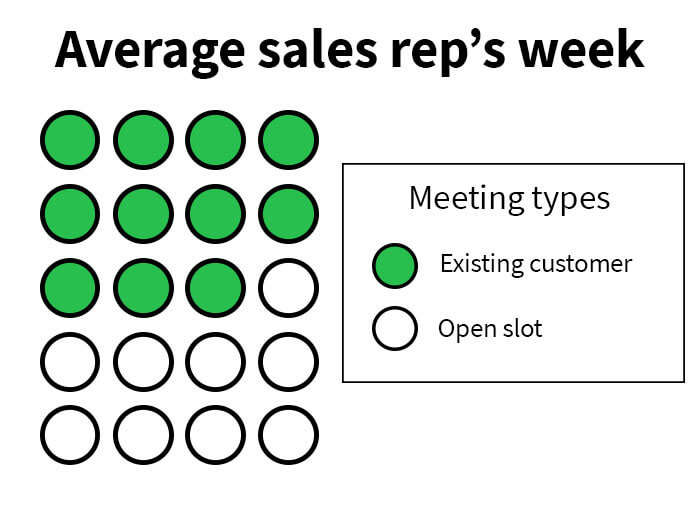 Sales reps are averaging 11 appointments per week with existing accounts