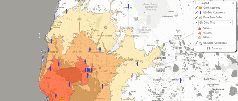 Mapping Software - Proximity / Drive Time Analysis