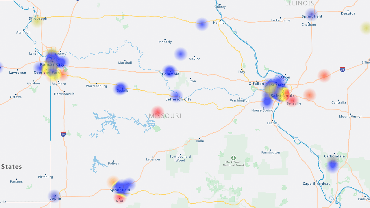 Heatmap-showing-sales-revenue-Kansas-state