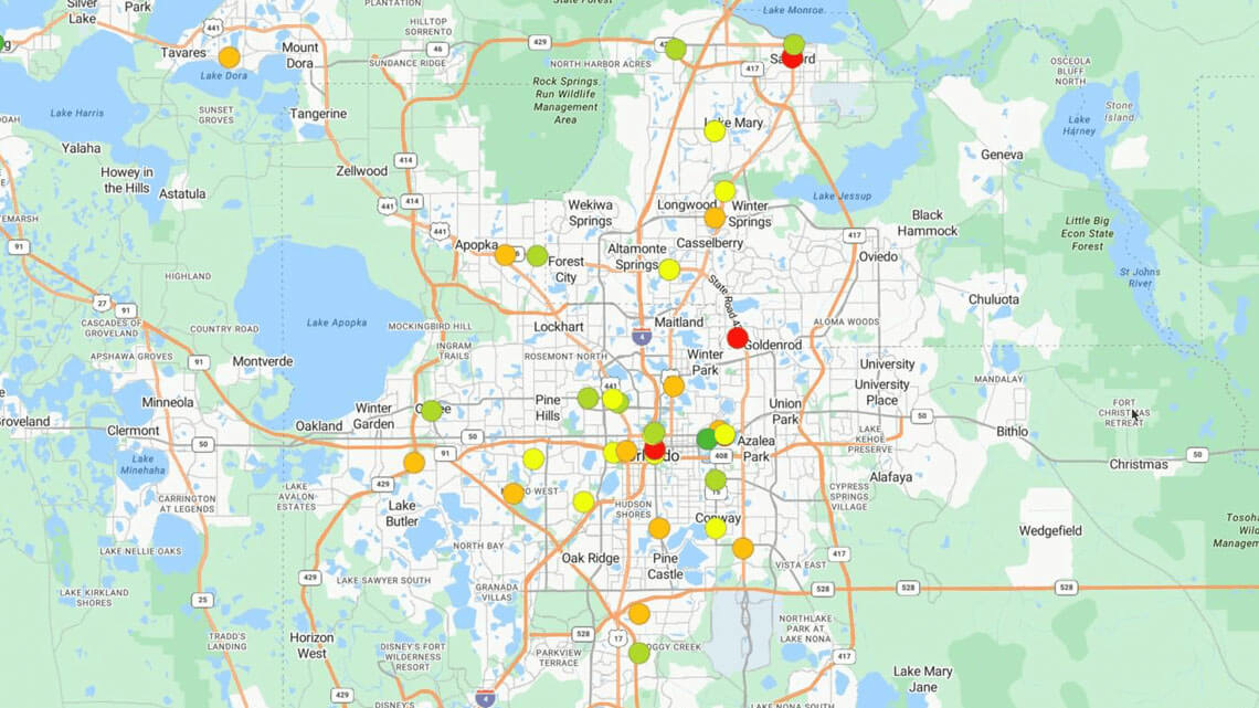 Account map of Orlando