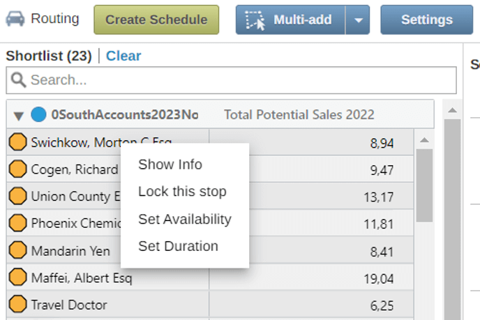 Build around established appointments - Schedule