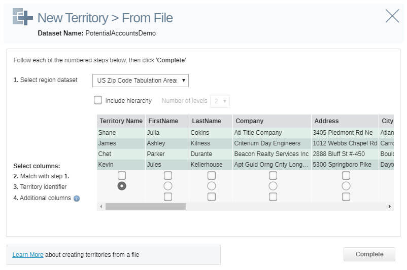 Configure your file for import