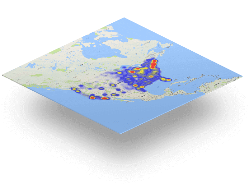 Isometric heat map