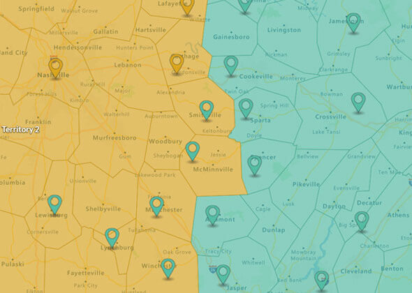 Overlapping sales areas