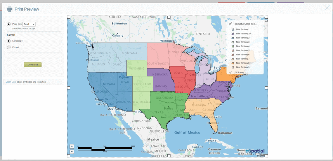 Choose the settings to prepare your map for PowerPoint