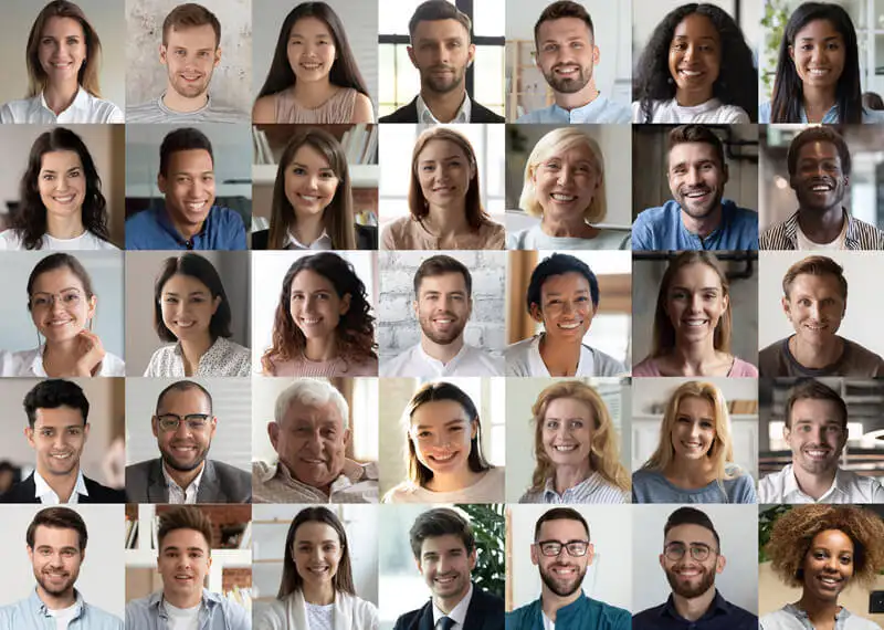 Collage of faces