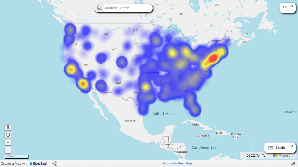 Hot spot map preview