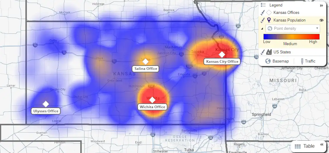 Kansas Heat Map Kansas Heat Map