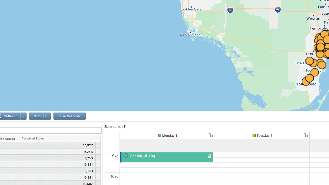 Route planner locked stops optimization