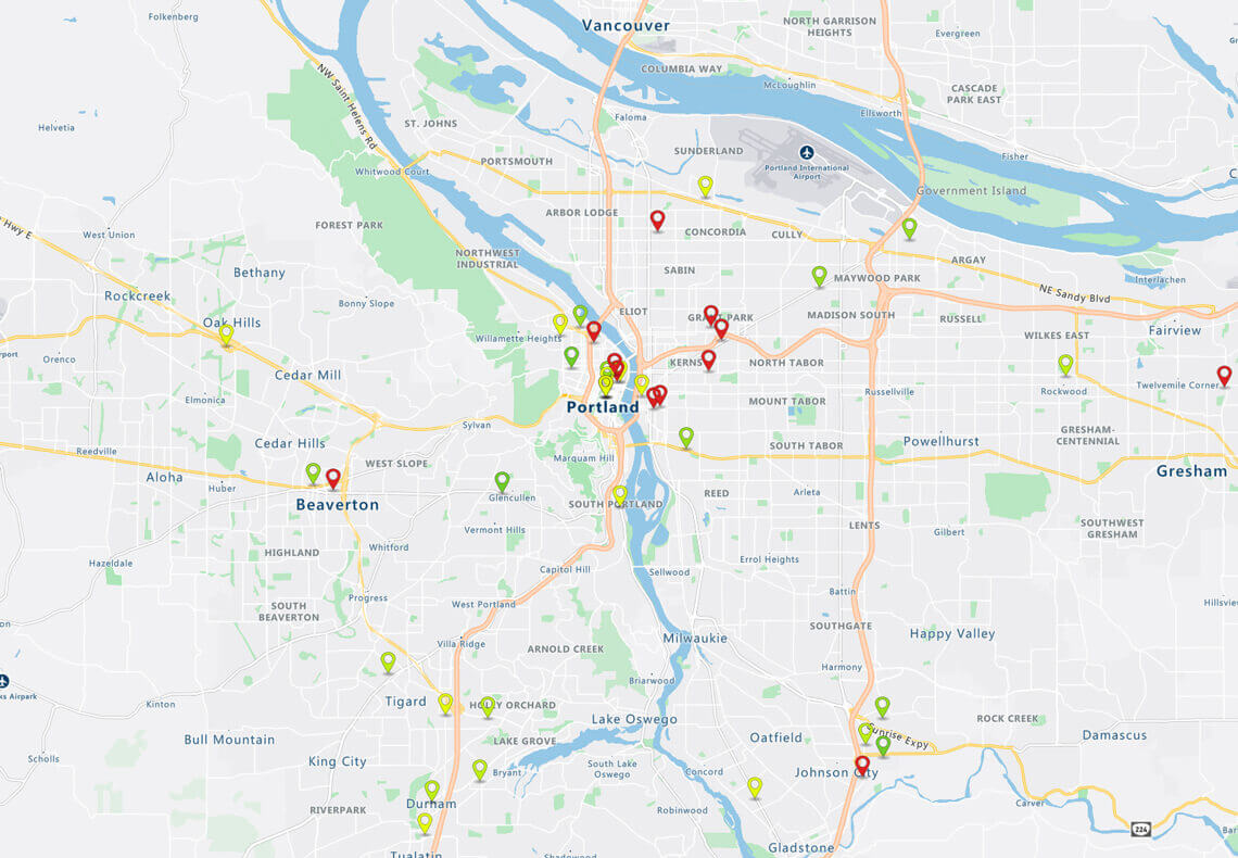 Pin map - Real estate agent properties