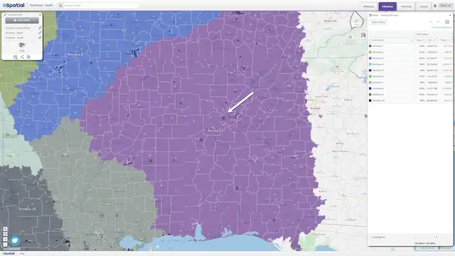 Plan Your Sales Rep's Ideal Territory Location | eSpatial