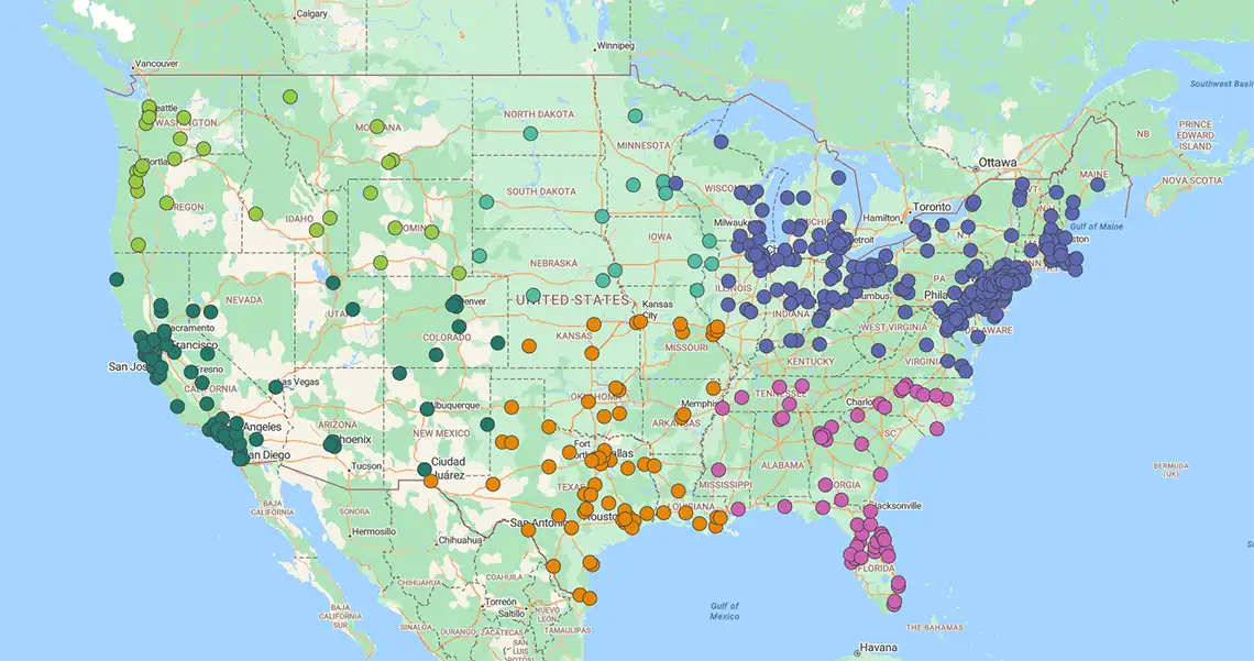 Account-based territory map