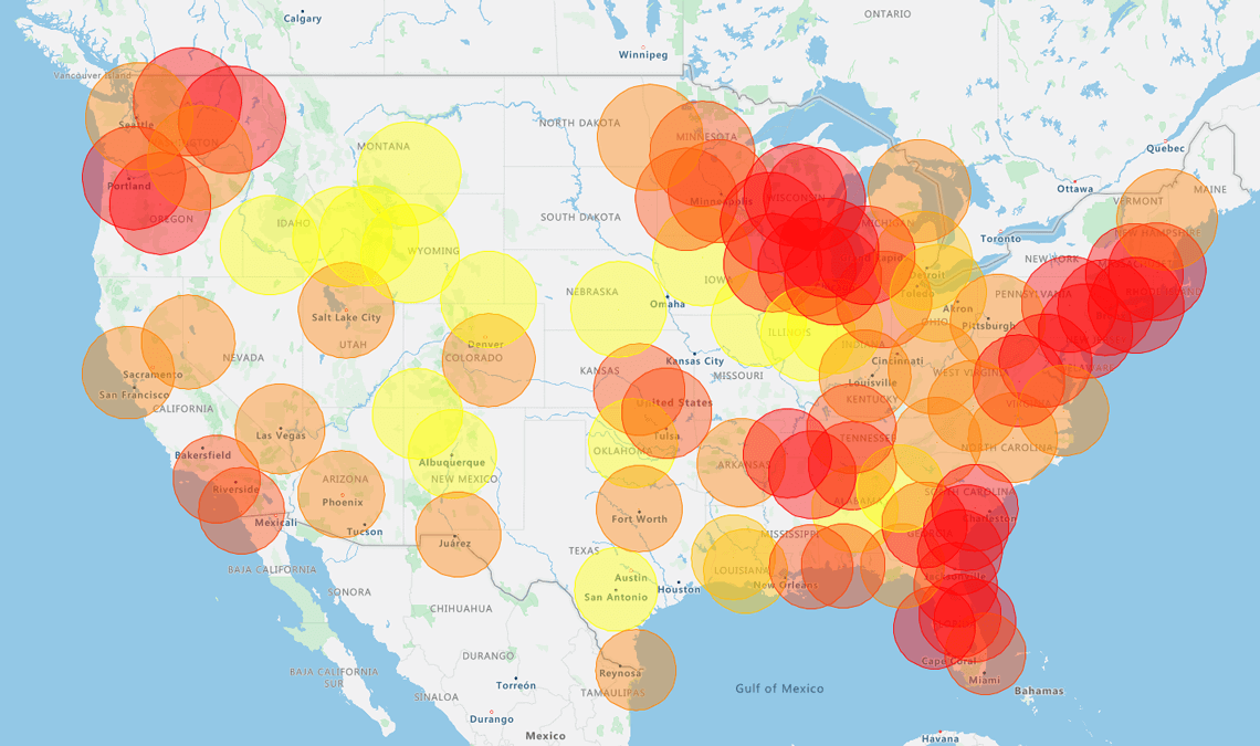 Radius map